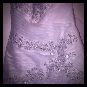 White strapless Wedding Gown